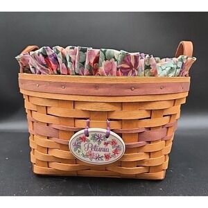 Longaberger Petunia Basket Set Liner Protector 1997 Brochure/flyer